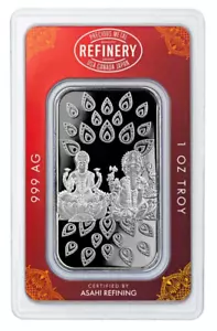 2024 Asahi Refining Diwali Festival of Lights 1 oz Silver Bar - In Assay - Picture 1 of 4