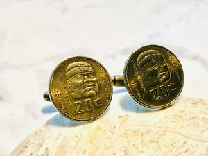 Mexico Coin Cufflinks 20 Cent Mexican Custom Vintage Jewelry Handmade - Picture 1 of 5