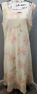 JBS Sheath Dress Womens 20W Multicolor Floral Sheer Lined Wide Straps Round Neck - Picture 1 of 9