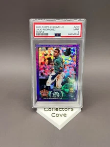 2023 Topps Chrome Logofractor JULIO RODRIGUEZ Purple Refractor /250 PSA 9 - Picture 1 of 2