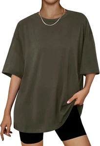 Womens Oversized Summer T Shirts Business Casual Dressy Tops Beach Vacation Clot - Picture 1 of 12