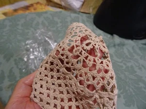 coton écrue fait main  tres ancien bonnet debébé  pour poupons ,poupées anciens - Picture 1 of 24