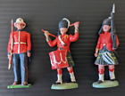 Soldats britanniques - Figurines en plastique Three Scots Troopers - Vintage années 1950