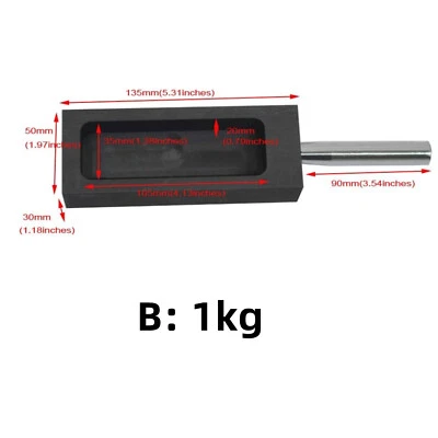 Graphite Ingot Mold Crucible Mould for Melting Casting Gold Silver Metal 0.5/1/2 - Image 1 of 4