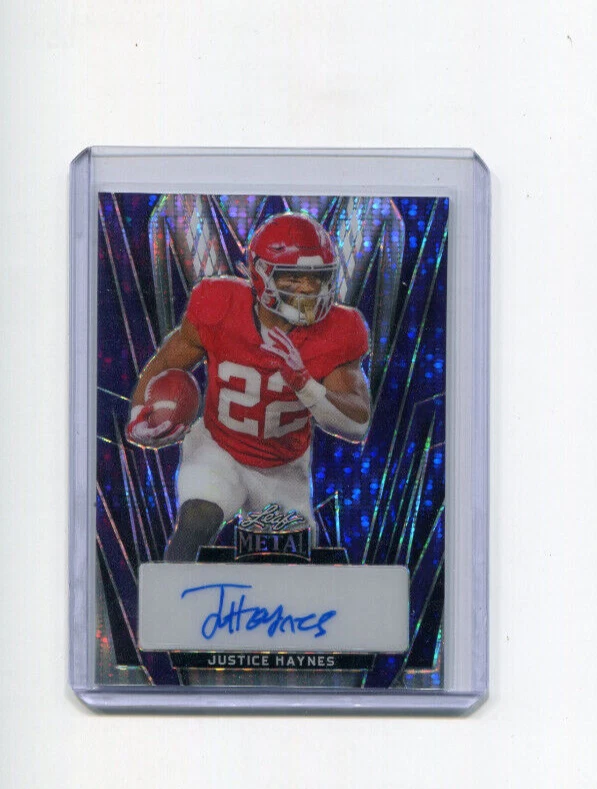 2024 Leaf Metal Autographs Purple Pulsar Justice Haynes Auto 3/3    Alabama