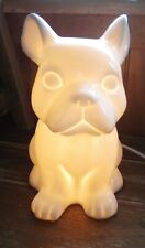 French Bulldog White Ceramic Night Light Electric Lamp 7” Target Accents SO CUTE