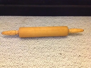 Vintage Embossed Foley Maple Wood 18" Rolling Pin Metal Ball Bearings nice - Picture 1 of 5