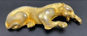 Christopher Ross Belt Buckle Panther - 24 K Gold Plated, Vintage 1985, 269.6g - Picture 1 of 10