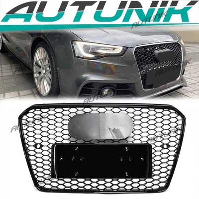 For 2013-2016 Audi A5 S5 B8.5 RS5 Style Honeycomb Mesh Front Bumper Grille Black Foto 1 de 4