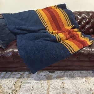 PENDLETON Striped Blanket Grand Canyon National Parks Soft Sherpa Fleece - Picture 1 of 5