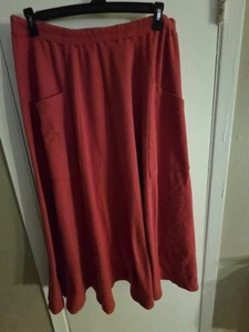 Falda roja para mujer Donna Parker cintura 35 pulgadas (grande) incluye elástica hecha... - Imagen 1 de 5