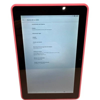 HighQ ELT0802H Android Tablet 8" HD Quad Core WiFi Bluetooth 16GB Camera Red - Image 1 of 4