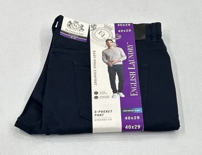 English Laundry Men's Straight Fit 5 Pocket Pants, Blue, Size 40X29 - Image 1 of 4