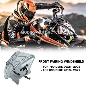 For KTM 790 890 Duke 2018-2023 Sport Windproof Screen Windshield Wind Deflector - Picture 1 of 5