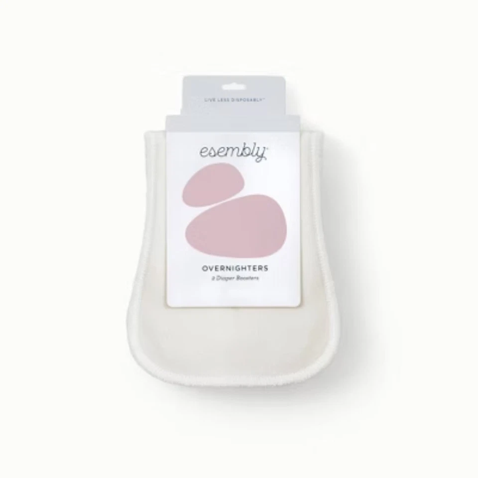 Impulsores de absorción de pañales de tela orgánica Sembly Overnighters - Paquete de 2 Foto 1 de 3