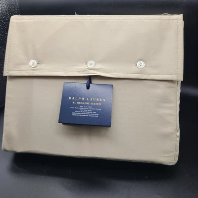 NWT Ralph Lauren RL Home Organic Cotton Sateen King Flat Sheet $200 Coastal Sand - Image 1 of 4