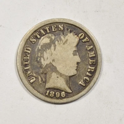 "Монета ""дайм Барбера"" 1896 г. ~ очень хорошее состояние!" - Изображение 1 из 2
