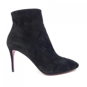 CHRISTIAN LOUBOUTIN Boots Women's Size 38 Black Suede - Picture 1 of 6