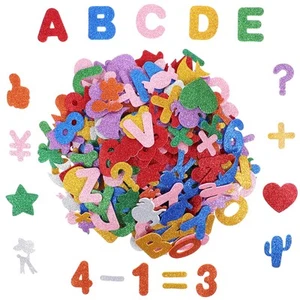 296 Pcs Set Di Polvere D'oro Bambino Adesivi Con Lettere Minuscole - Imagen 1 de 12