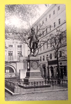 AK Leipzig - Goethe - Denkmal, 1907 frankiert & gelaufen - Bild 1 von 2