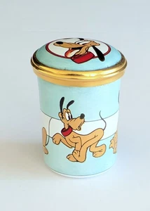 Hermosa caja tarro baratija Bilston Halcyon Days Disney Pluto 1996 - Imagen 1 de 8