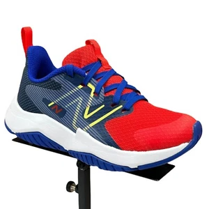 New Balance Little Boys Running Shoes Size 11.5 Wide Blue Red Sneakers Lace up - Picture 1 of 13