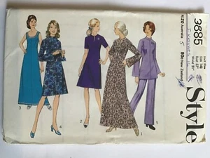 Dress makers patterns style 3885 size 14 1/2 sewing vintage retro woman * girl - Picture 1 of 2