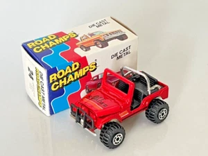 Road Champs 1/64th Scale No. 24 Coyote Jeep - Red w/Box - Picture 1 of 8
