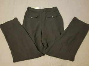 Womens New Tommy Bahama Silk Dress Pants 10 Black Slack Trouser - Picture 1 of 8