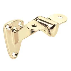Pack of 3- Polished Brass Heavy Duty Handrail Brackets - Picture 1 of 1