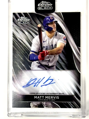 2024 Topps Chrome Black Matt Mervis Auto #CBA-MME Chicago Cubs - Image 1 of 2