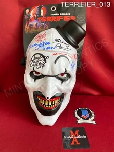 Máscara vacuform firmada por Art the Clown franquicia Terrifier por 11 Beckett certificado de autenticidad - Imagen 1 de 7