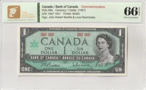 1967 Canada 1 Dollar Pick#84a 66 EPQ Gem UNC - Picture 1 of 2