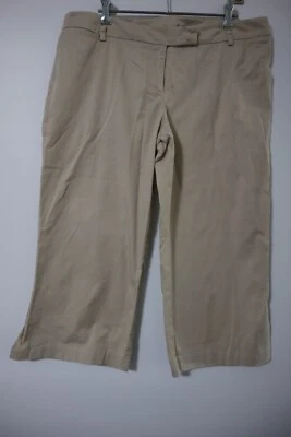 Witchery beige pants 3/4 length wide leg pants size 14 - image 1 of 2