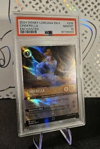 2024 Disney Lorcana EN 4 Cinderella Melody Weaver #205 Enchanted PSA 10 Gem Mint - Picture 1 of 4