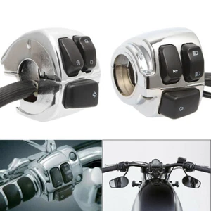 Carcasa de interruptor de control de manillar de 1" con arnés de cableado para Harley Softail Dyna - Imagen 1 de 12