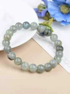 Natural Labradorite Gemstone Spacer Beads Bracelet Healing Reiki - Picture 1 of 4