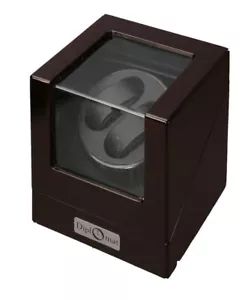 Diplomat Ebony Wood Double Automatic Watch Winder Display Storage Case NEW - Picture 1 of 2