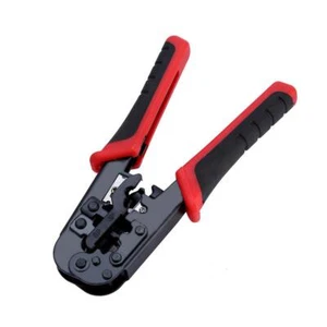 Cable Cutting Stripping Crimper Tool RJ45 RJ12 RJ11 8P/6P/4P Connectors - Photo 1/10