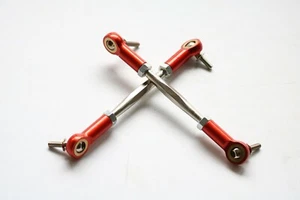 CNC Alloy Steering Turnbuckles Fits HPI Baja 5B SS Rovan King Motor - Picture 1 of 3