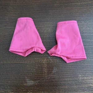 Girls Kids Hot Pink 80’s Style Fingerless Gloves - Picture 1 of 5