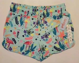 Cat and Jack Mädchen SHORTS Aqua Float Floral Pink Flamingo 528293 Gr. 4-5 XS Neu mit Etikett - Bild 1 von 12