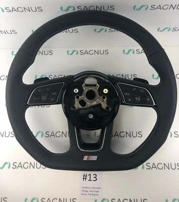 New AUDI S Logo A4 S4 A5 S5 Q5 SQ5 Flat Bottom Steering Wheel #13 - Image 1 of 4