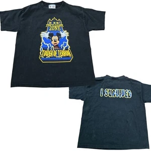 Vtg Disney The Twilight Zone Tower Of Terror T-Shirt Youth Kids M Black USA made - Picture 1 of 10