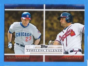 2012 Topps Timeless Talents #TT10 Ryne Sandberg/Dan Uggla Cubs/Braves - Imagen 1 de 1