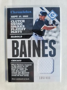 Harold Baines relic jersey patch baseball card 2017 Panini Chronicles CSHB LE 44