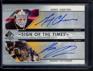 2006/07 SP AUTHENTIC GERRY CHEEVERS TOIVONEN SIGN OF THE TIMES DUAL AUTO - Picture 1 of 2