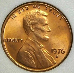 1976-D 1C Lincoln Memorial Cent BU 2oc0619 - Picture 1 of 2
