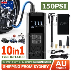 6000mAh Digital Tyre Inflator Car Air Pump Compressor Electric Portable Auto 12V - Picture 1 of 9