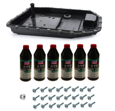Kit de servicio de transmisión automática (panel de aceite + filtro + junta) + 6L ATF OEM ZF para BMW Foto 1 de 2